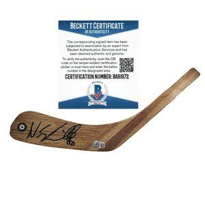 Nate Schmidt Signed Winnipeg Jets Hockey Stick Blade Beckett BAS Autographed